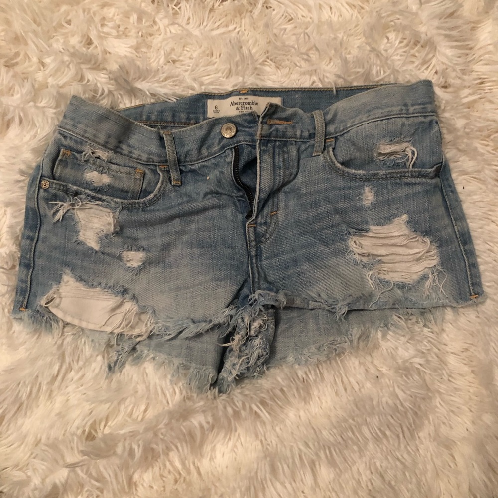 Distressed Abercrombie Denim Cutoff Shorts